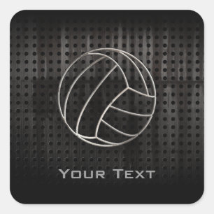 Pegatina Cuadrada Voleibol balanceado; Guay Black