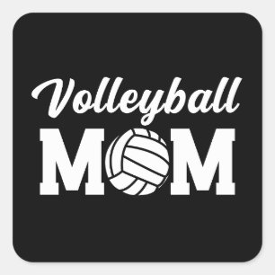 Pegatina Cuadrada Volleyball Mom Cute Mom Life