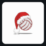 Pegatina Cuadrada Volleyball players Fans Xmas outfit fun Christmas<br><div class="desc">For every volleyball player or fan. Great Christmas gift idea for volleyball moms and dads. Happy holidays! Merry Xmas. Fun to wear during the holidays. or play a game of volleybal with a shirt.</div>