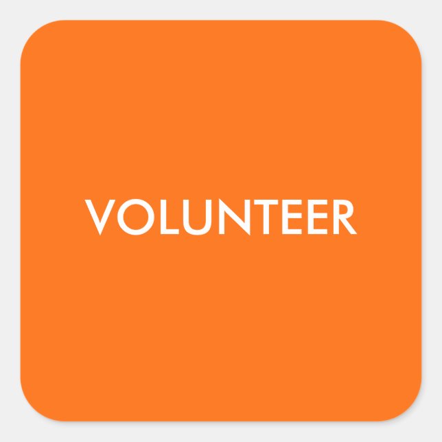 PEGATINA CUADRADA VOLUNTARIO (Anverso)