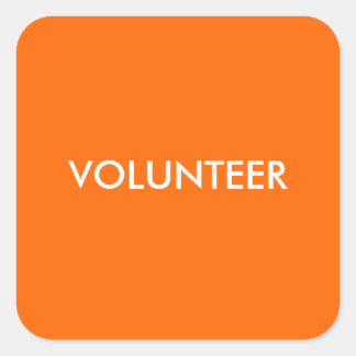 PEGATINA CUADRADA VOLUNTARIO