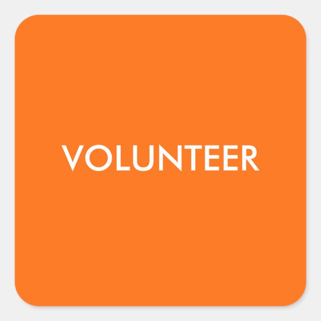 PEGATINA CUADRADA VOLUNTARIO (Anverso)