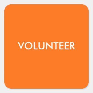 PEGATINA CUADRADA VOLUNTARIO