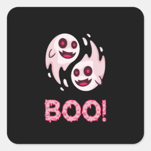 Pegatina Cuadrada Volver a la escuela con útiles escolares divertido