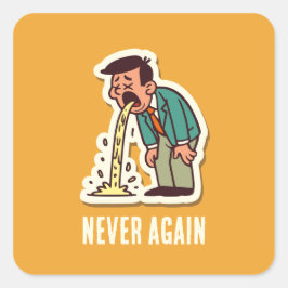 Pegatina Cuadrada Vomit