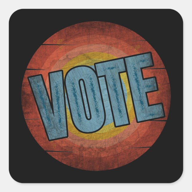 PEGATINA CUADRADA VOTA CLÁSICO (Anverso)