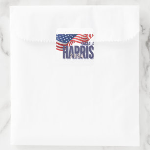 Pegatina Cuadrada Vota Harris Elección 2024