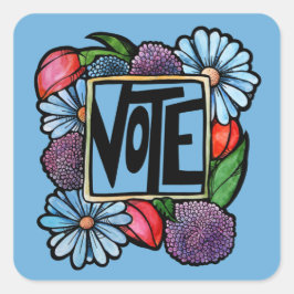 PEGATINA CUADRADA VOTACIÓN