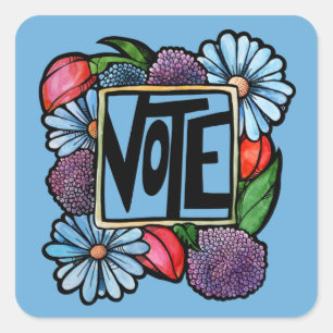 PEGATINA CUADRADA VOTACIÓN