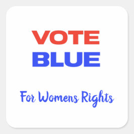 Pegatina Cuadrada Votación azul Votación Estados Unidos Democracia A