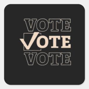 Pegatina Cuadrada Votación Votación Votación Votación