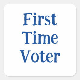 Pegatina Cuadrada Votante por primera vez