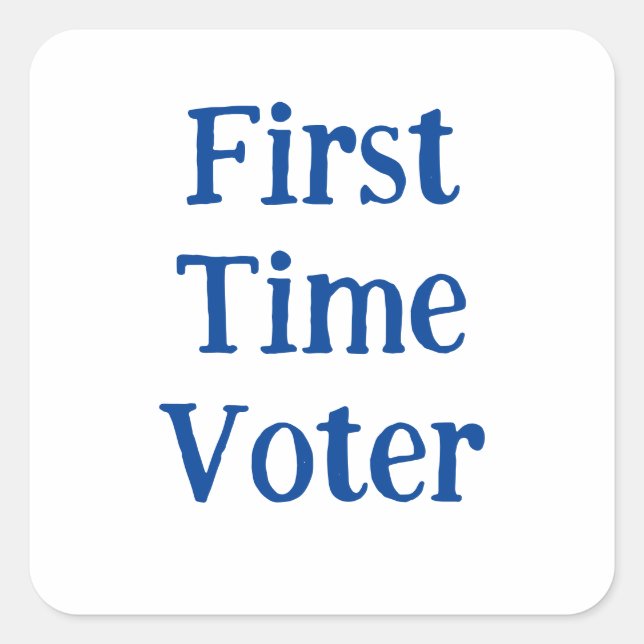 Pegatina Cuadrada Votante por primera vez (Anverso)