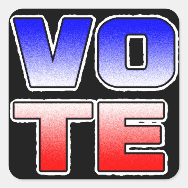 Pegatina Cuadrada VOTAR a Pegatinas políticos (Anverso)