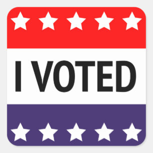 Pegatina Cuadrada Voté