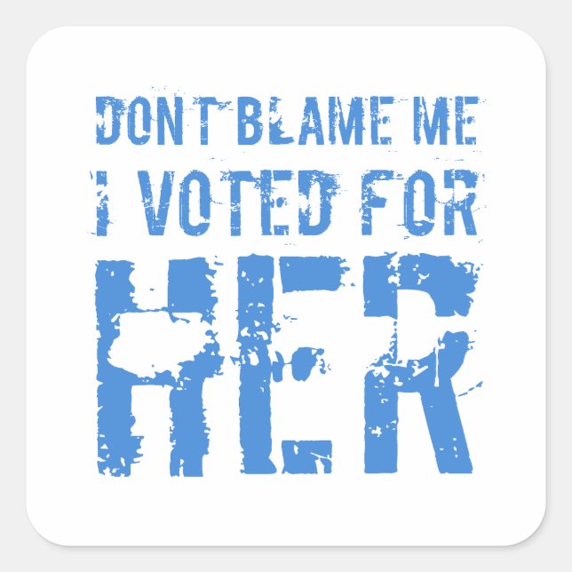 Pegatina Cuadrada Voté Por Kamala Harris (Anverso)