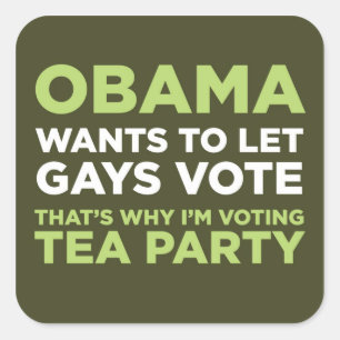 Pegatina Cuadrada Voto de los gays
