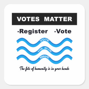 Pegatina Cuadrada Votos importantes