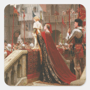 Pegatina Cuadrada Vox Populi, c. 1904 de Edmund Blair Leighton