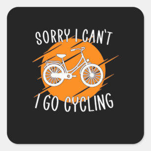 Pegatina Cuadrada Voy a montar en bicicleta