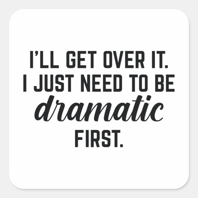 Pegatina Cuadrada Voy a superarlo (Anverso)