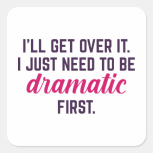 Pegatina Cuadrada Voy a superarlo