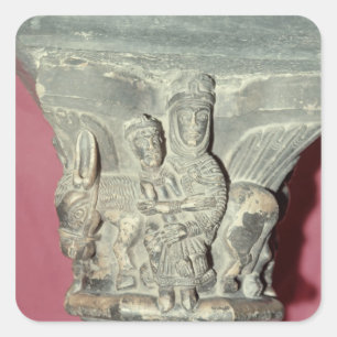 Pegatina Cuadrada Vuelo en la capital de Egipto