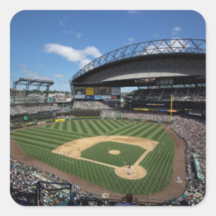 Pegatina Cuadrada WA, Seattle, Safeco Field, béisbol de los Mariners