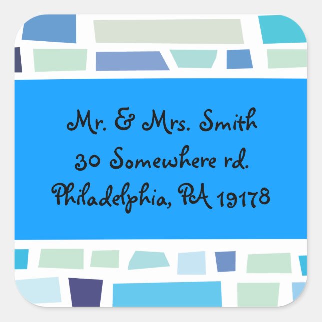 Pegatina Cuadrada Wailing Wall Israel Bar Bat Mitzvah (Anverso)