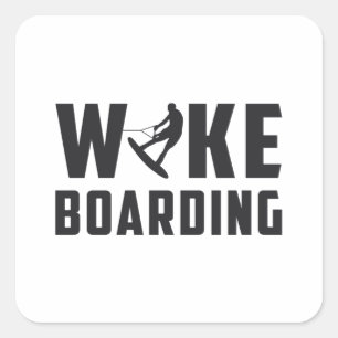 Pegatina Cuadrada Wakeboard Wakeboarder Wakeboard Lovers Regalo