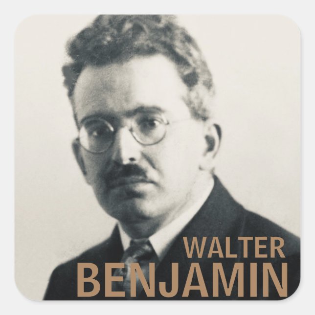 Pegatina Cuadrada Walter Benjamin (Anverso)