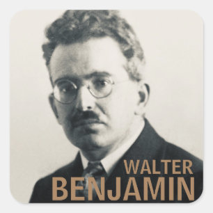 Pegatina Cuadrada Walter Benjamin