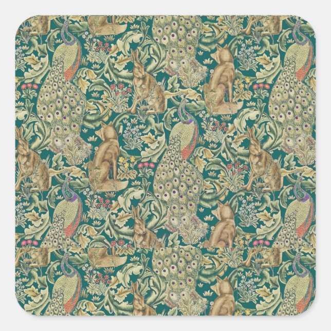 Pegatina Cuadrada Walter Morris "Forest" (Anverso)