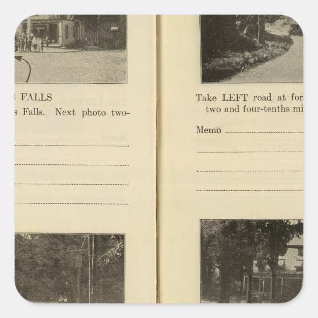 Pegatina Cuadrada Wappingers cae en la aldea de Fishkill (Anverso)