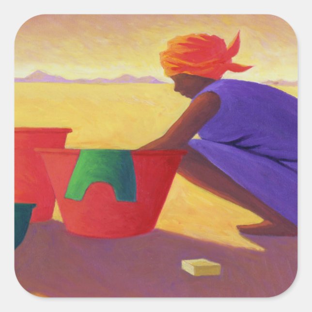 Pegatina Cuadrada Washer Woman 1999 (Anverso)