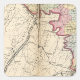 Pegatina Cuadrada Washington