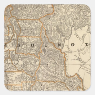 Pegatina Cuadrada Washington 2