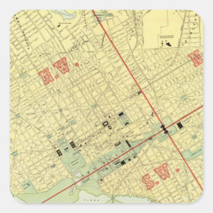 Pegatina Cuadrada Washington, DC