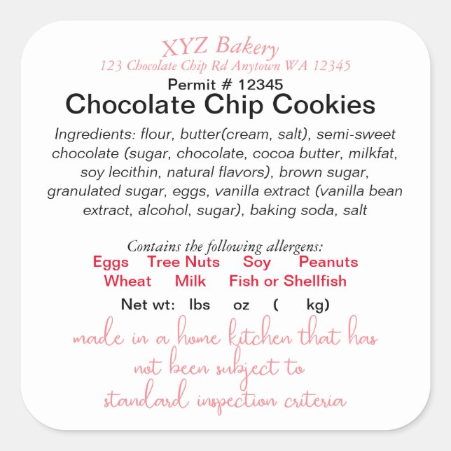 Pegatina Cuadrada WASHINGTON: Ley de Cottage de WSDA (Anverso)