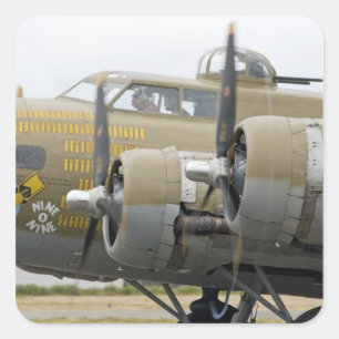 Pegatina Cuadrada Washington, Olympia, programa aéreo militar. 2