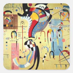Pegatina Cuadrada Wassily Kandinsky