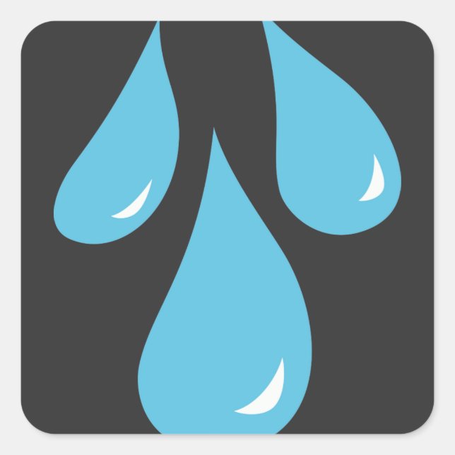 Pegatina Cuadrada Water Hoodie (Anverso)