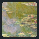 Pegatina Cuadrada Water Lilies (1919) Claude Monet Impressionismo Ar<br><div class="desc">El magnífico estanque de nenúfares que pintó el gran pintor post-impresionista Claude Monet aparece en estos sofisticados pegatinas de scrapbook. Estos exquisitos pegatinas de papel de arte del pasado exudan gracia y belleza intemporal. El Water Lilies (1919) retrata una escena del estanque francés de Monet con nenúfares en la superficie...</div>