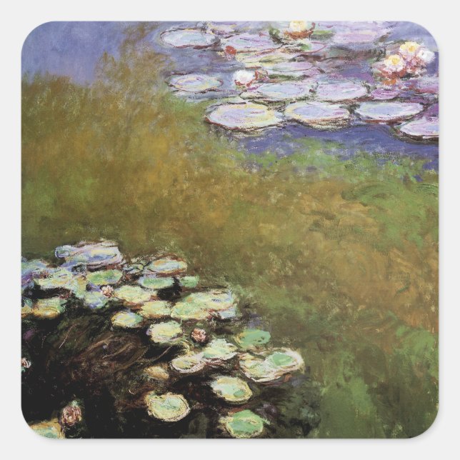 Pegatina Cuadrada Water-Lillies, 1914-17 (Anverso)