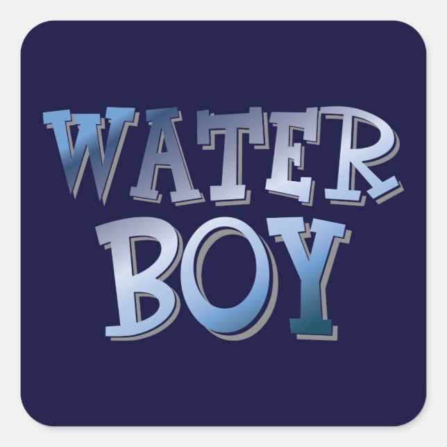 Pegatina Cuadrada WaterBoy (Anverso)