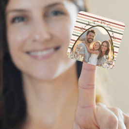 Pegatina Cuadrada Watercolor Bunny Strin Spring