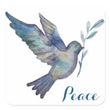 Watercolor Peace Dove