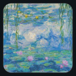 Pegatina Cuadrada Waterlilies, 1916-1919, por Claude Monet<br><div class="desc">Claude Monet - Waterlilies,  1916-1919. Oscar-Claude Monet (1840-1926) fue un pintor francés y fundador de la pintura impresionista que es visto como un precursor clave del modernismo,  especialmente en sus intentos de pintar la naturaleza como lo percibió.</div>