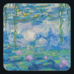 Pegatina Cuadrada Waterlilies, 1916-1919, por Claude Monet<br><div class="desc">Claude Monet - Waterlilies,  1916-1919. Oscar-Claude Monet (1840-1926) fue un pintor francés y fundador de la pintura impresionista que es visto como un precursor clave del modernismo,  especialmente en sus intentos de pintar la naturaleza como lo percibió.</div>