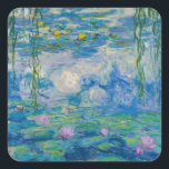 Pegatina Cuadrada Waterlilies, 1916-1919, por Claude Monet<br><div class="desc">Claude Monet - Waterlilies,  1916-1919. Oscar-Claude Monet (1840-1926) fue un pintor francés y fundador de la pintura impresionista que es visto como un precursor clave del modernismo,  especialmente en sus intentos de pintar la naturaleza como lo percibió.</div>